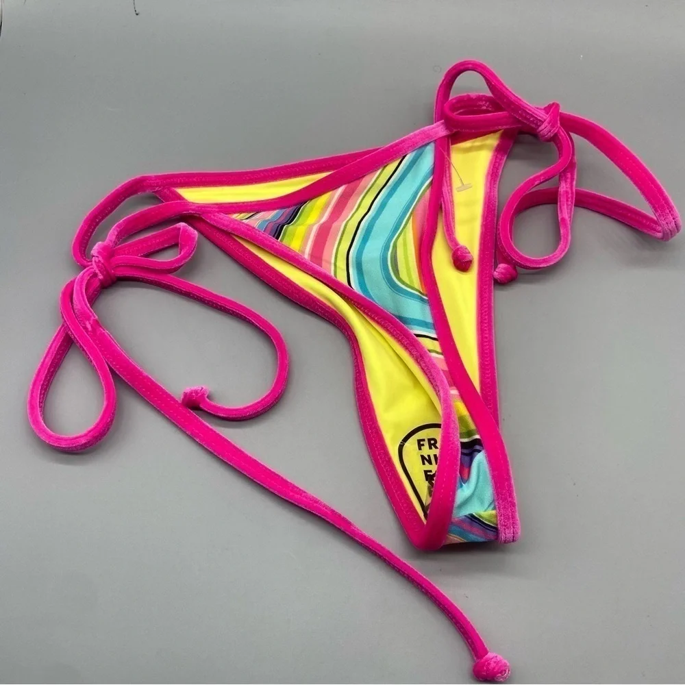 NEW! Frankie’s Bikini’s rainbow swirl hazel bikini bottom nwt 11724